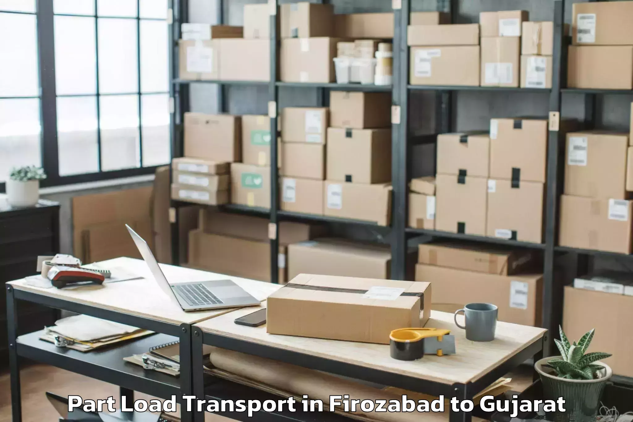 Top Firozabad to Nit Surat Part Load Transport Available